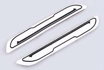 White rubber door mirror - 2x,